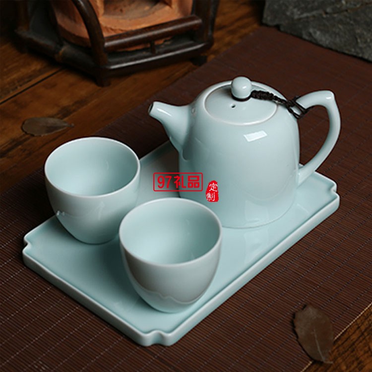 玉瓷茶具 純手工過濾小茶壺 高檔茶具套裝禮品杯子定制