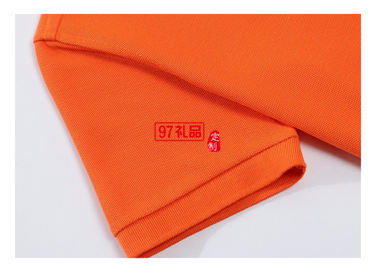 紅素純色翻領兒童款可定制logo定制Polo衫員工服飾廣告衫