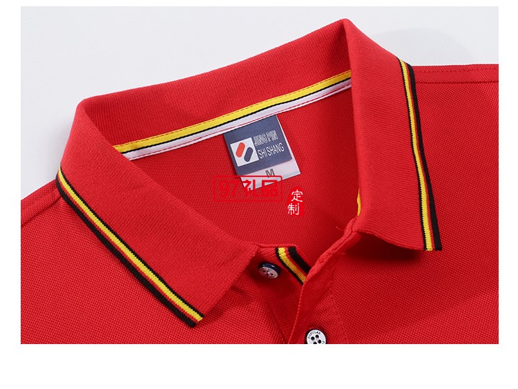 亞麻纖維翻領(lǐng)可定制logo定制Polo衫員工服飾廣告衫