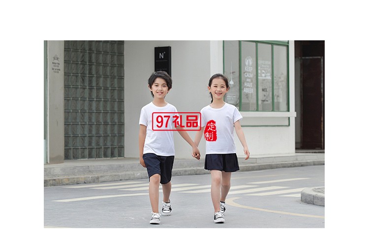 純棉T精梳圓領(lǐng)兒童款可定制logo定制Polo衫員工服飾廣告衫