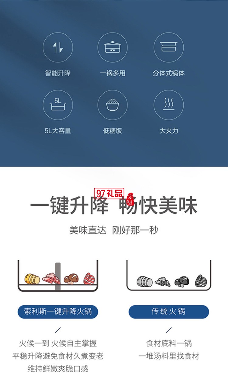 多功能鍋可logo定制員工禮品抽獎(jiǎng)禮品