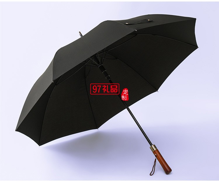 超大高爾夫傘高端復(fù)古實(shí)木長(zhǎng)柄雨傘自動(dòng)晴雨傘直桿禮品廣告?zhèn)闩l(fā)