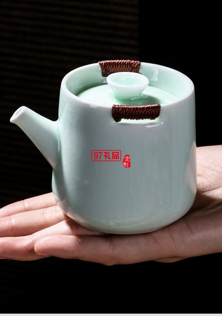 便攜中式陶瓷茶具套裝家用泡茶哥窯功夫旅行茶具8件套禮品禮盒裝