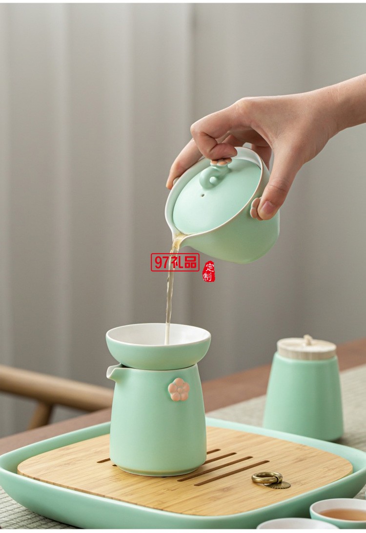 陶瓷茶具禮盒商務(wù)禮品茶具整套陶瓷功夫茶具套裝定制logo