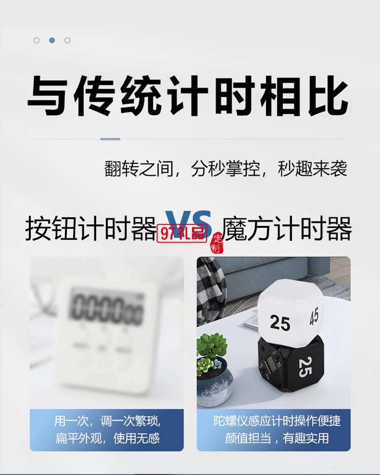 翻轉(zhuǎn)計時器魔方電子定時器 斜角 時間管理