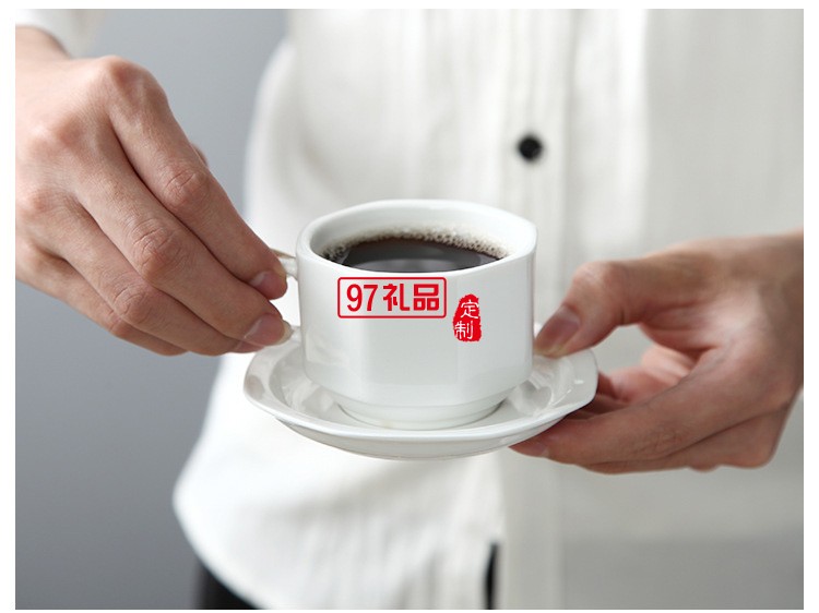 陶瓷水杯帶蓋 中南海式創(chuàng)意會議杯 可定制LOGO白瓷介杯會議室水杯