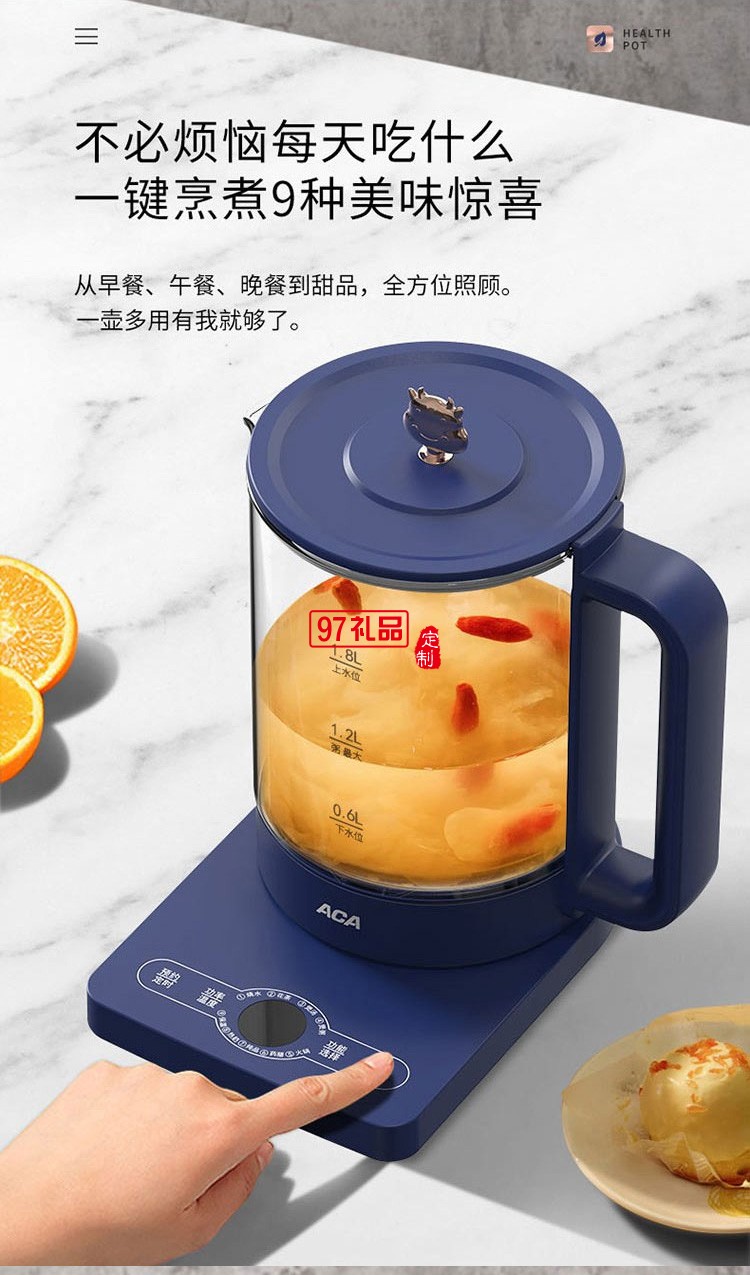 智能養(yǎng)生壺家用煮茶器北美電器小家電定制公司廣告禮品