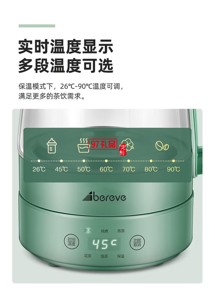 艾貝麗噴淋煮茶器多功能養(yǎng)生壺 ABL-ZC08定制公司廣告禮品