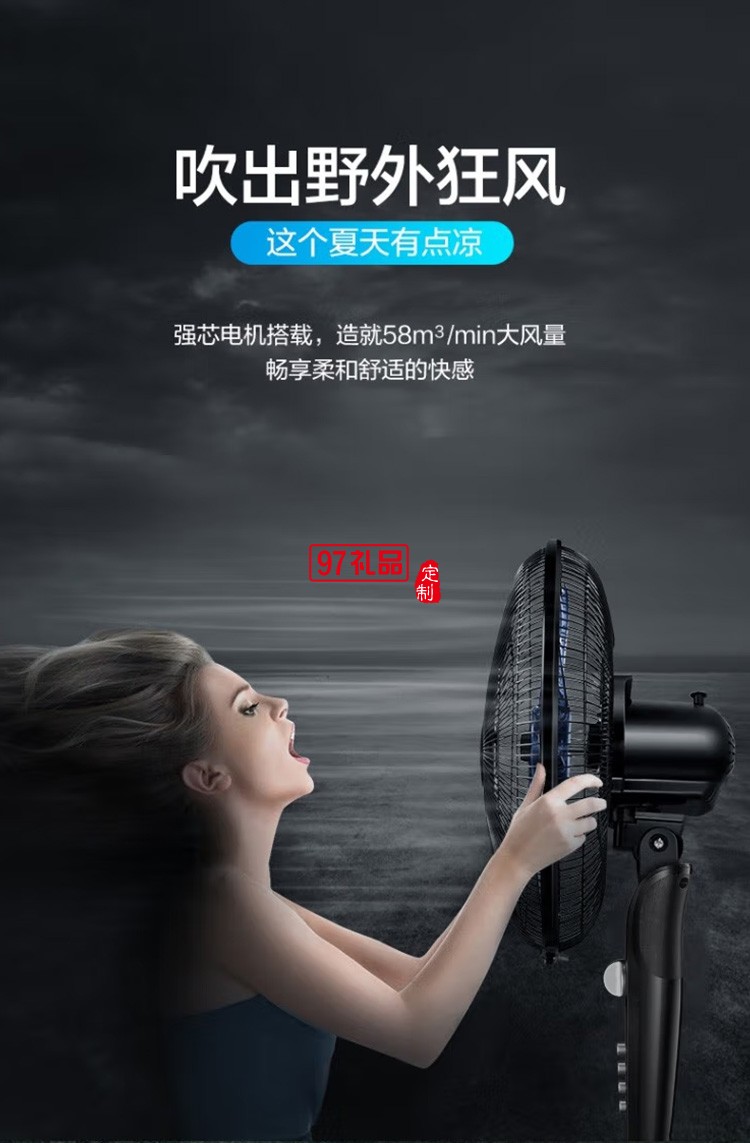 艾美特電風(fēng)扇落地扇電扇風(fēng)扇臺(tái)扇FS4096T2定制公司廣告禮品