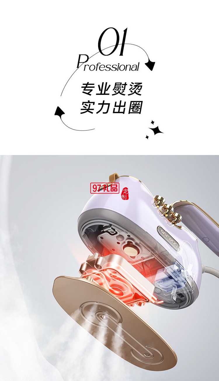 衣物護理禮盒 (折疊蒸汽電熨斗+毛球修剪器）